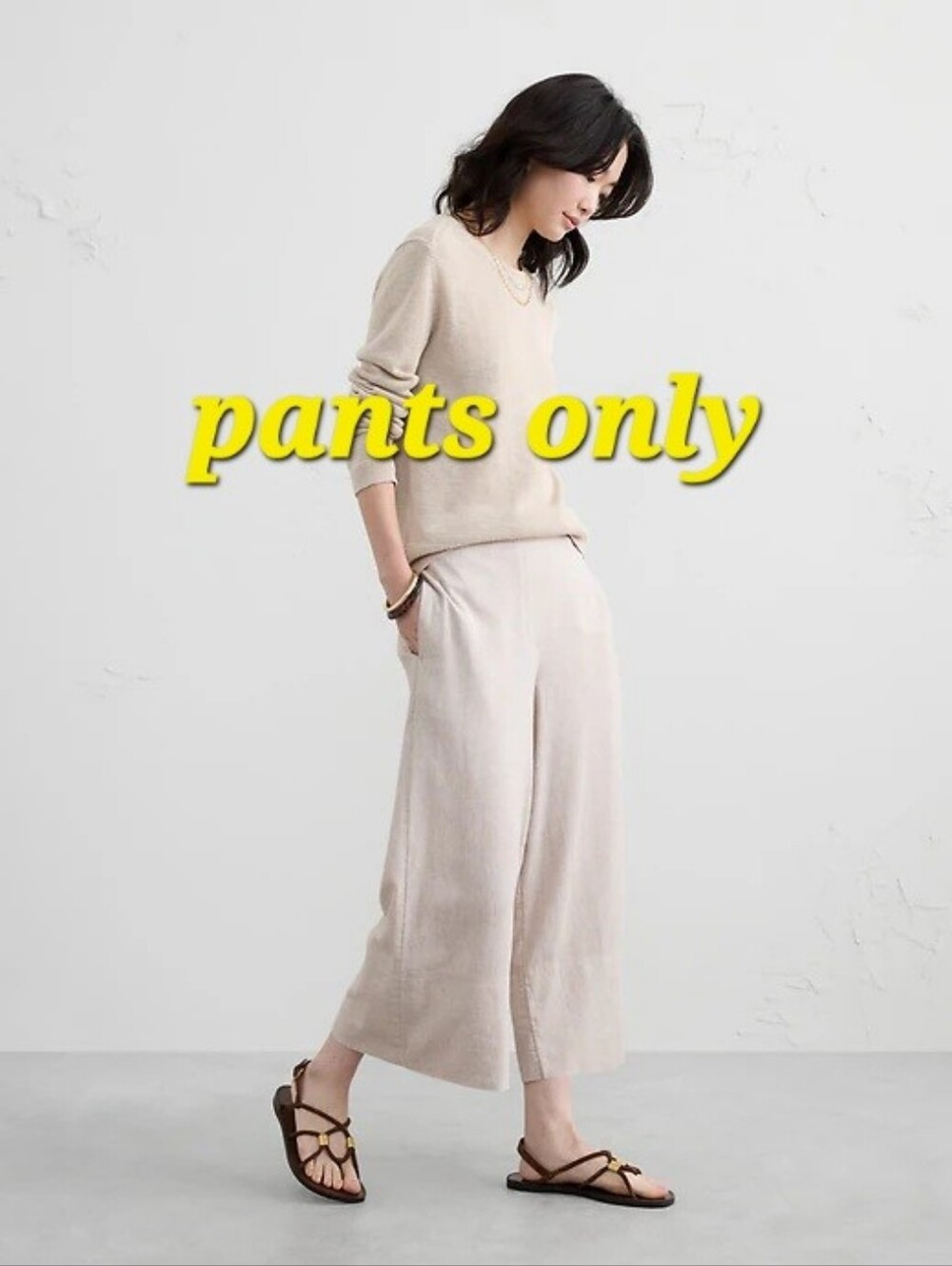 Banana Republic Anyday Wide-Leg High-Rise Linen-Blend Cropped Pant